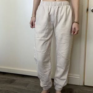 Cream brandy Melville sweatpants